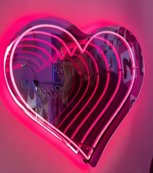 Heart Infinity Mirror LED Neon Sign Light Neon