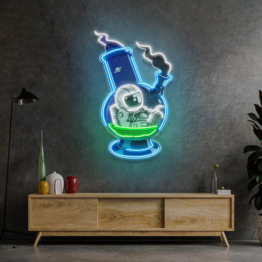 Letrero de neón LED de arte de neón de astronauta Bong