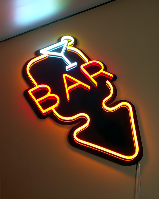 Cartel Luminoso de Neón para Bar
