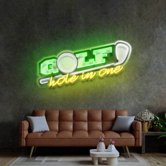 Hoyo en uno de golf Arte de neón Letrero LED de neón Luz de neón