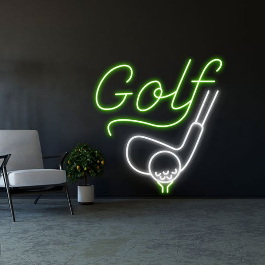 Letrero de neón LED de golf
