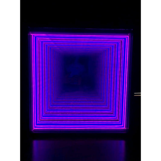 Letrero de neón LED efecto espejo infinito