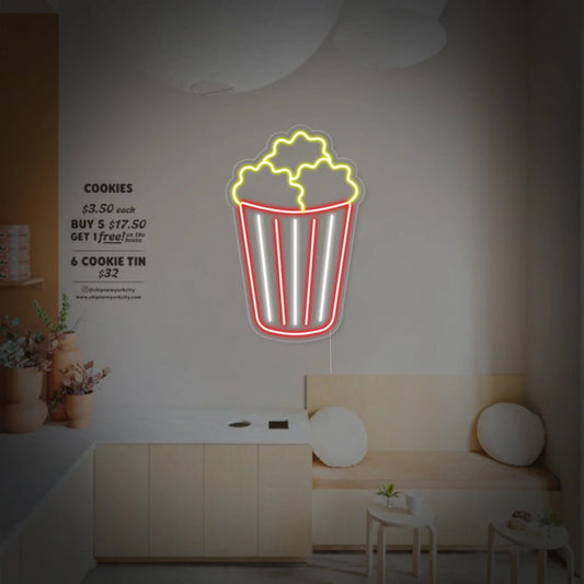 Luz de neón LED para palomitas de maíz