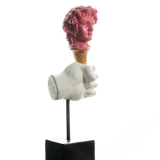 David on the Ice Cream Sculpture
