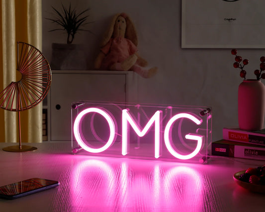 OMG Escritorio Letrero de neón LED Luz de neón