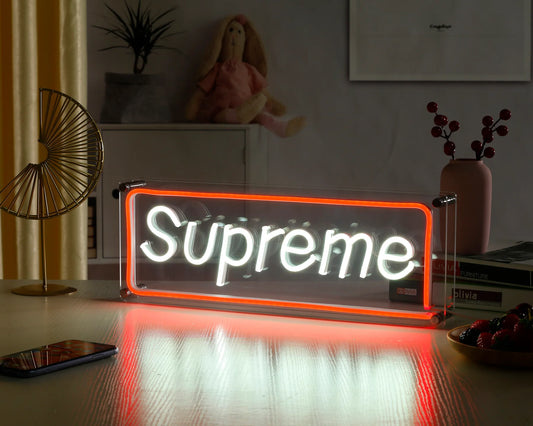 Letrero de neón LED de escritorio Supreme