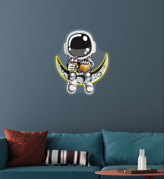Letrero de neón LED Astronauta Baklava