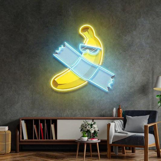Luz de neón LED de arte de neón de banana y cinta