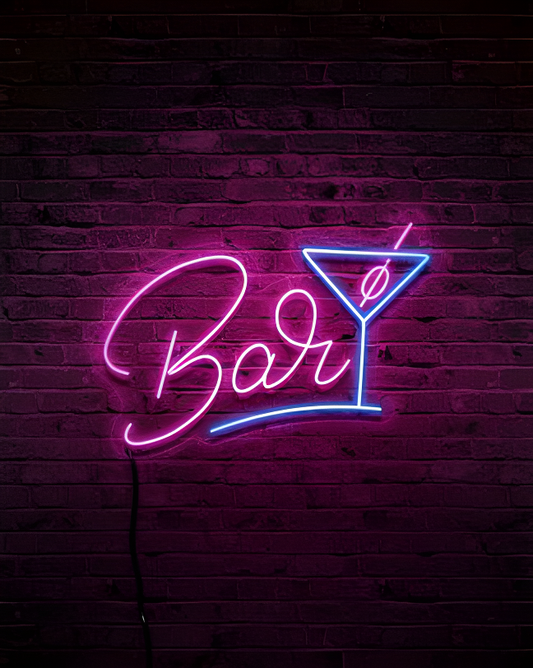 Luz de neón LED para bar de cócteles