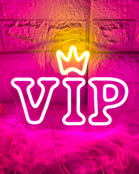 Letrero de neón LED VIP