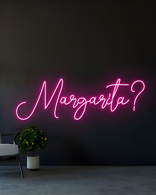 ¿Margarita? Letrero de neón LED Luz de neón