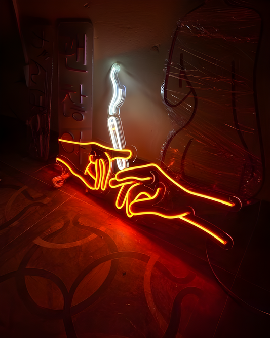 Letrero de neón LED Manos