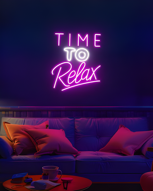 Letrero de neón LED "Time To Relax"