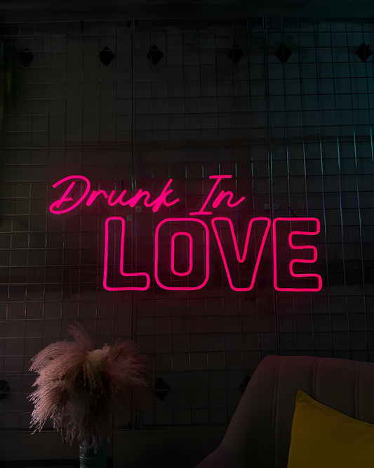 Letrero de neón "Drunk In Love" Luz de neón