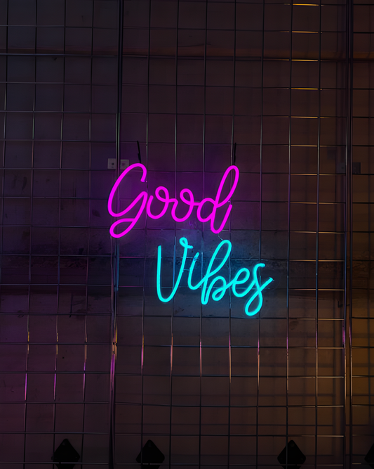 Letrero de neón LED "Good Vibes"
