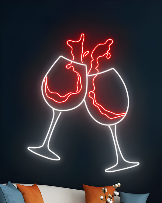 Letrero de neón LED para vinos