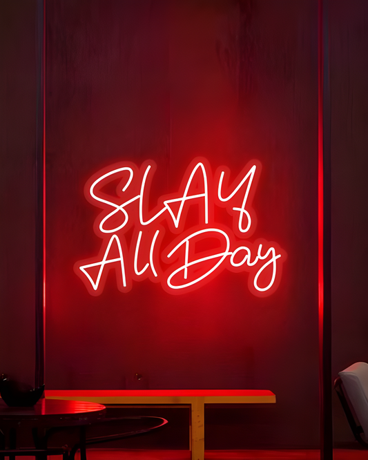 Letrero de neón LED "Slay All Day"