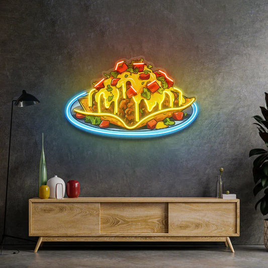 Beaver Cheeses Nachos Letrero de neón LED Arte de neón