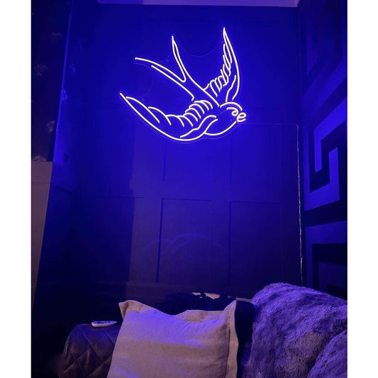 Letrero de neón LED de pájaro
