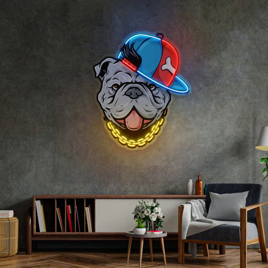 Bulldog Neón Arte Letrero LED Neón Luz Neón