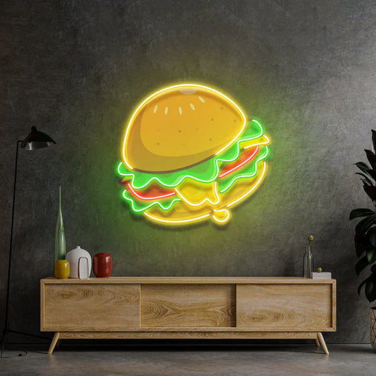 Letrero de neón LED "Burger Neon Art"