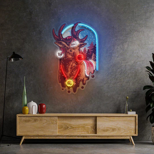 Christmas Reindeer Neon Art LED Neon Sign Light Neon