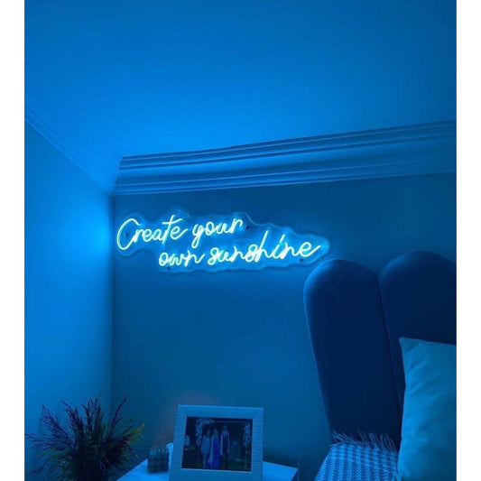 Crea tu propia luz de neón con letrero LED "Sunshine"