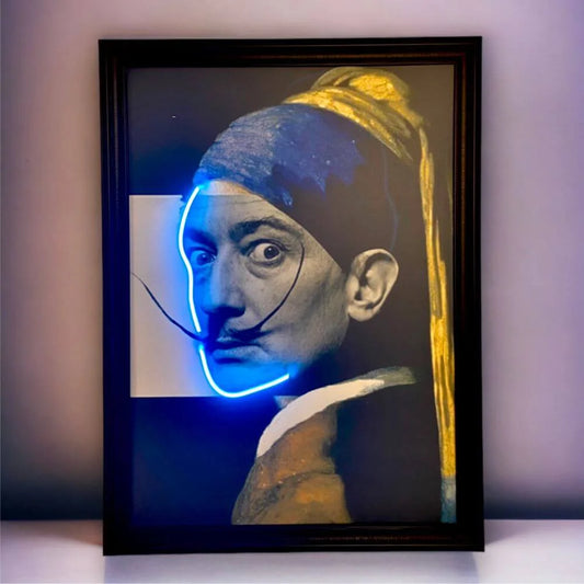 Lienzo LED Neón Salvador Dalí
