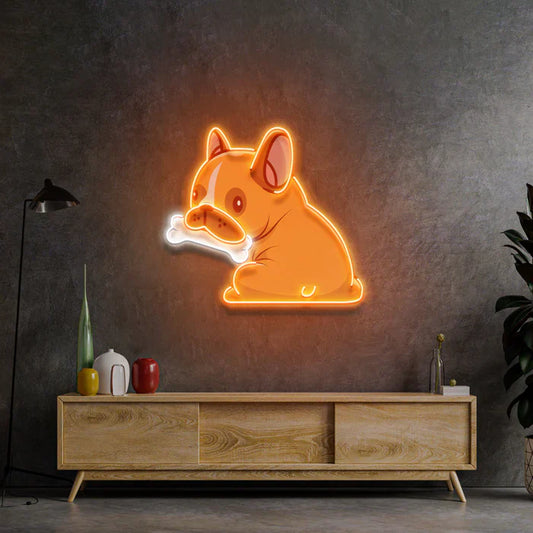 Dog and Bone Neon Art Letrero de neón LED Luz de neón