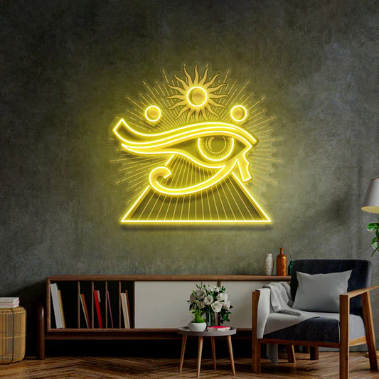 Ojo de Ra Letrero de neón LED Arte de neón Luz de neón