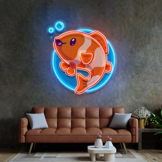 Pez Nemo Arte Neón Letrero LED Neón Luminoso