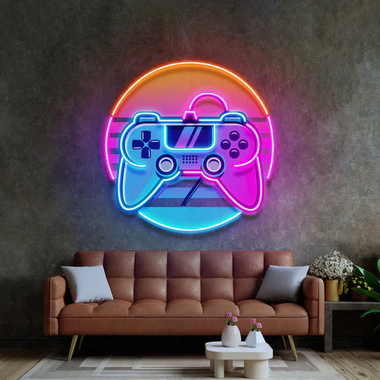 Control de Juego Neón Arte Letrero de Neón LED Luz de Neón