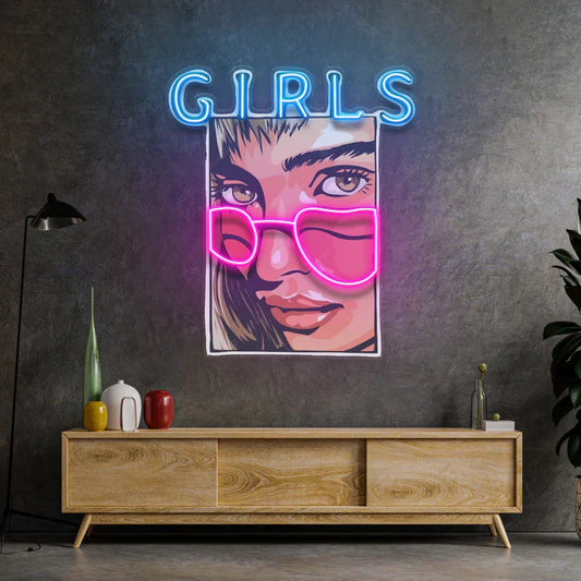 Letrero de neón LED con arte de neón para niñas