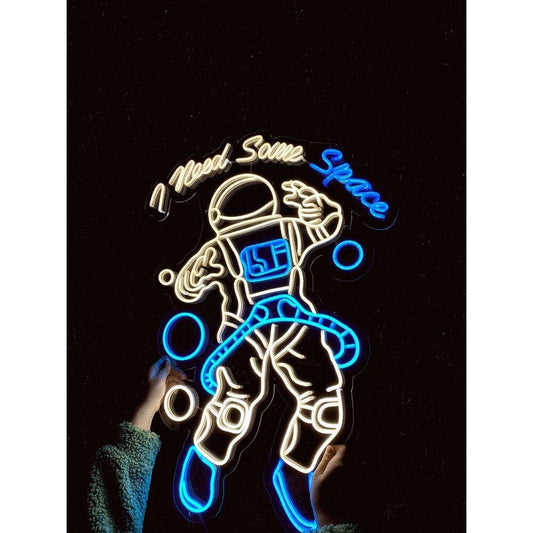 Letrero de neón LED "Necesito un poco de espacio"