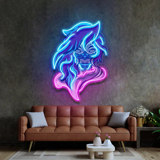 Letrero de neón LED iblis con arte de neón de mascota