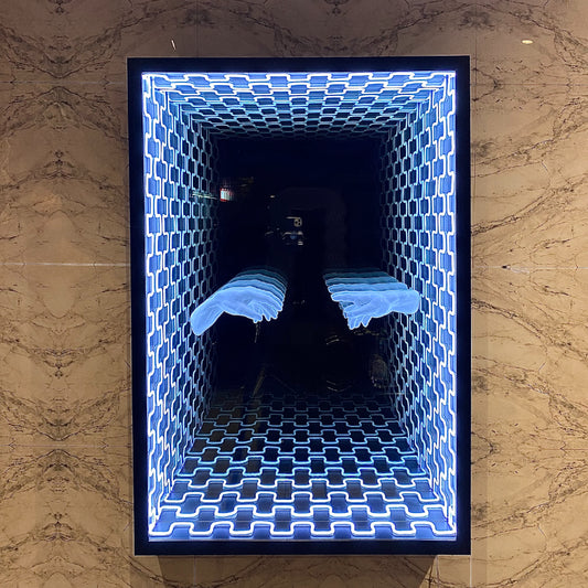Creation Of Adam  Infinity Mirror LED Neon Sign Light Neon
