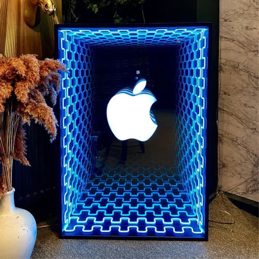 Apple Infinity Mirror LED Neon Sign Light Neon