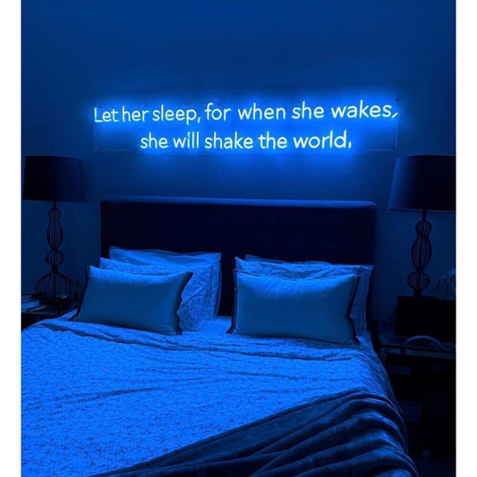 Let Her Sleep Cartel de neón LED Luz de neón