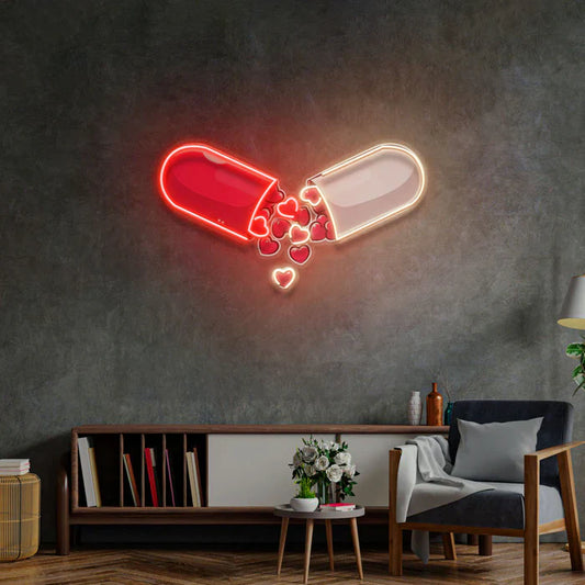 Cápsula del Amor Arte Neón Letrero LED Neón