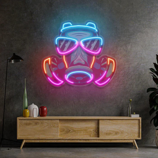 Máscara de neón Arte LED Luz de neón Letrero de neón