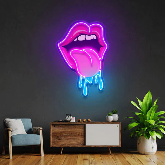 Letrero de neón LED "Boca" Arte de neón