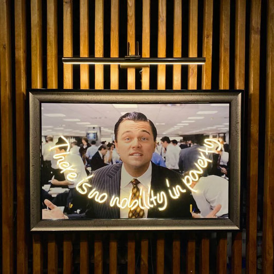 El lobo de Wall Street Película Lona Led Neón