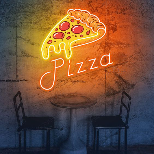 Cartel de neón LED para pizza