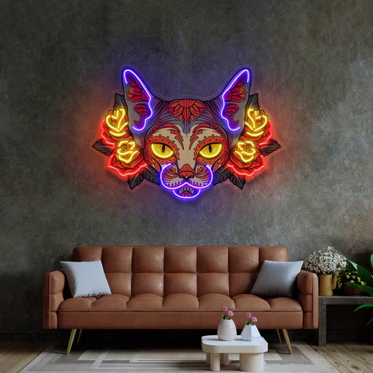 Gato Esfinge Letrero de Neón LED Luz de Neón de Arte