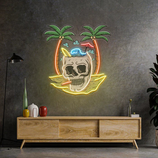 Letrero de neón LED de Arte de neón de la Isla Calavera