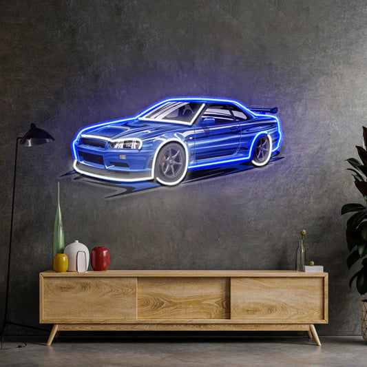 Skyline R34 Arte Neón LED Luz de Neón