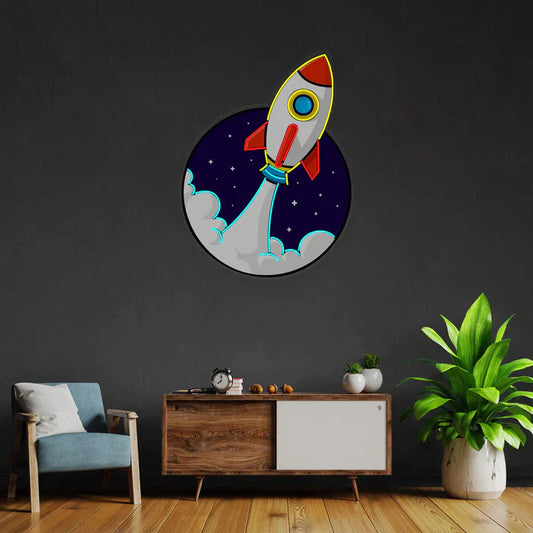 Letrero de neón LED artístico de neón con humo