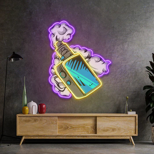 Carteles de neón LED para decoración de arte con cigarrillos