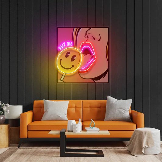 Luz de neón LED con letrero de neón "Suck Me"