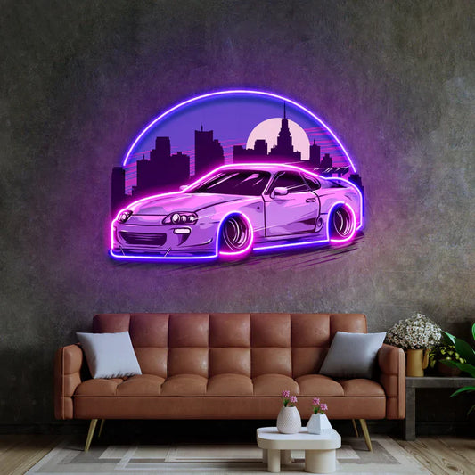 Letrero de neón LED Supra MK4 de arte de neón